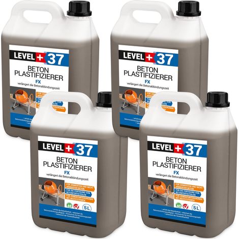 LEVEL+ Betonverflüssiger Estrichzusatz Beton-Zusatzmittel Plastifizierer L+37 - 20L