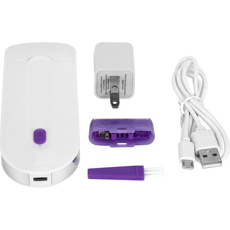 Epilateur électrique 2-en-1 waterproof 110-240V pour femme, sans douleur, épilation visage et corps, rechargeable, usage humide et sec. (1/5)
