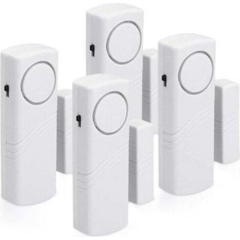 ZVD-Door and Window Alarm - Set of 4x Wireless Anti-Intrusion Alarm - Home Security Against Burglary - Magnetic Operation - 100 dB (1/4)