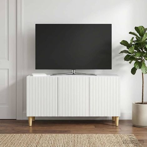 Mobile TV Bianco 99 x 34,5 x 50 cm Legno ingegnerizzato vidaXL (1/5)