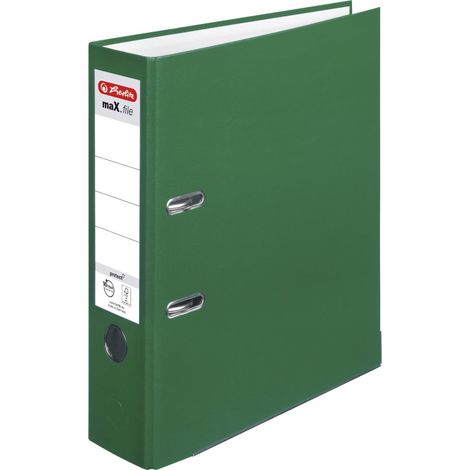 herlitz Ordner max.file protect A4 PP-Folienbezug Fenster 8 cm grün Schreibwaren