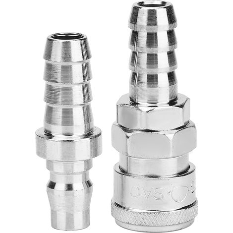 Raccord Rapide Pour Tuyau Compresseur - Acier Galvanisé - Taille 3 - Pour Tuyaux PU - Lot de 20 Pièces (1/5)