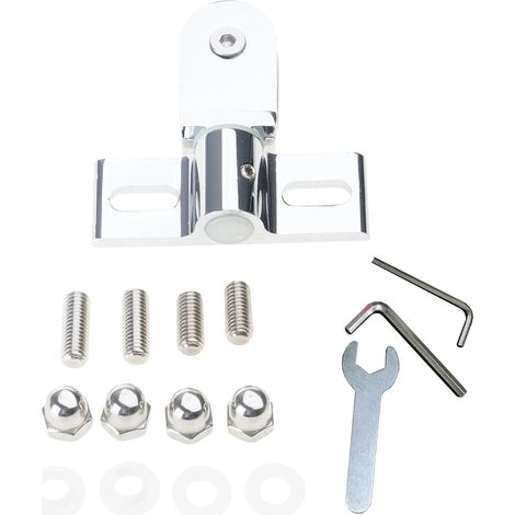 Charnières robustes en acier inoxydable/alliage pour porte de douche et pivots en verre pour usage quotidien décontracté (1/5)