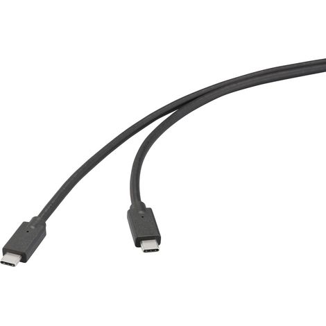 Renkforce Câble USB USB 3.2 Gen2x2 20 GBit/s USB-C® mâle, USB-C® mâle 2.00 m noir 4K UHD RF-6830470 (1/5)