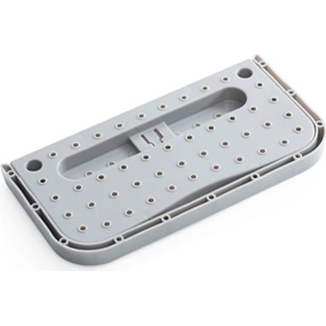 Étagère à chaussures murale adhésive, pliable et peu encombrante, en polypropylène, pour porte de salle de bain, grise, taille unique (1/5)