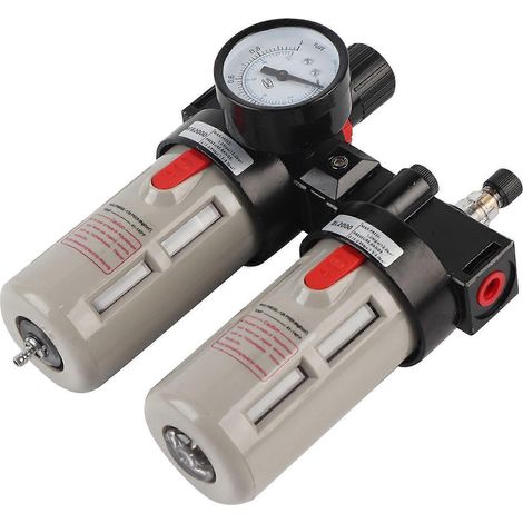G1/4" Luftdruckkompressor-Filter-Manometer-Abscheider-Öl-Wasserregler-Werkzeugsatz