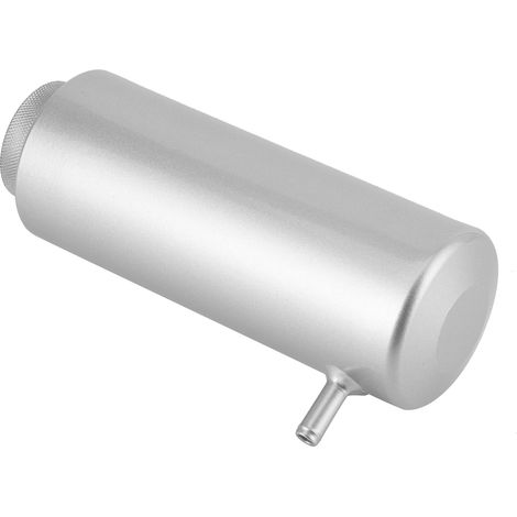 800 ml/27 oz Kühlmittel-Ausgleichsbehälter aus Aluminium, universelles 3x7,5-Zoll-Gefäß, silberfarben, für Ölkühler (1/5)