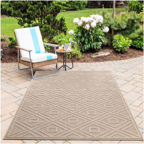 Tapis moderne beige intérieur et extérieur Jerry Beige 240x340 (1/5)