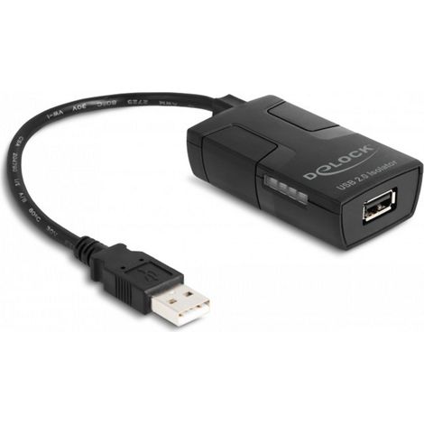 Delock USB 2.0 Adapter [1x USB 2.0 Stecker A - 1x USB 2.0 Buchse A, DC-Buchse 3.5 mm] 64225 (1/4)