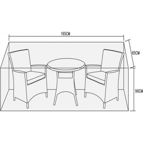 Signature Weave Emily Darcey 2 Seater Bistro Table Chair Furniture Set Cover