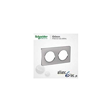 Schneider Electric ODACE Touch placa aluminio mate