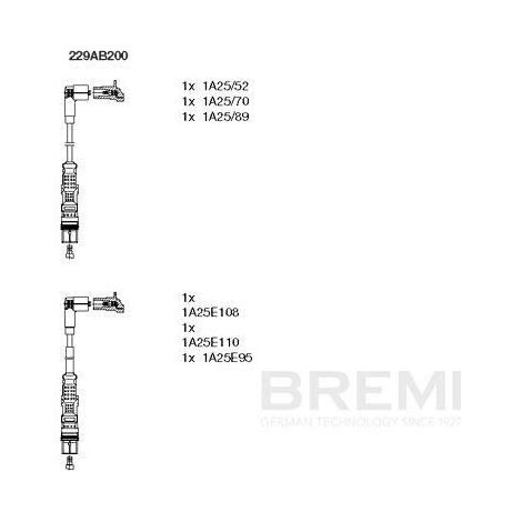Kit de câbles d'allumage BREMI 229AB200 MERCEDES-BENZ 021 905 409 AB