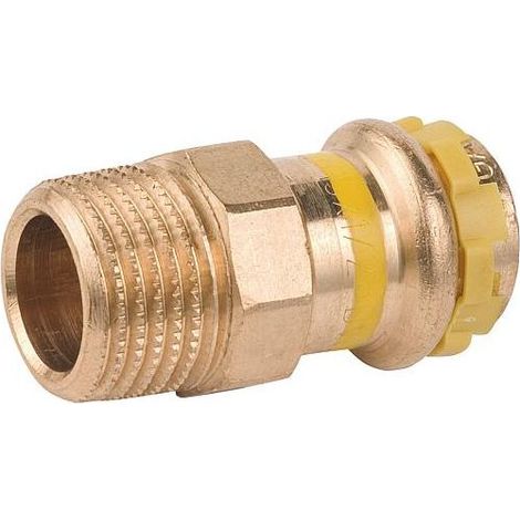 Raccord a sertir en bronze gaz Nipple de reduction avec filet male 18x3/4 PG 4243G Gaz contourV (1/4)
