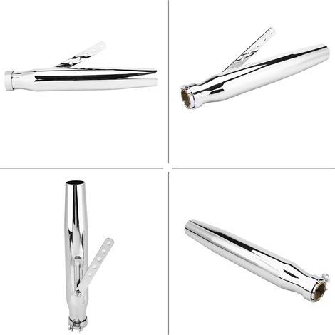 Silencieux d'échappement moto embout tube queue universel pour GY6 argenté (1/5)