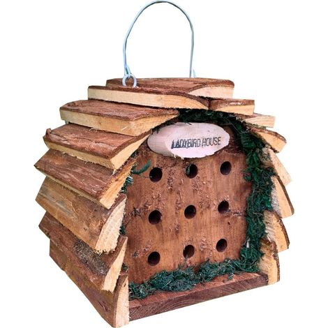 Wooden Hanging Ladybird House (1/5)