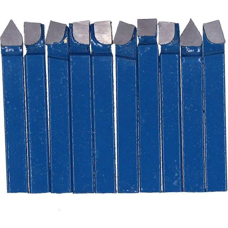 Jeu de 10 outils de tournage en carbure de 6,35 mm (1/4 pouce) de haute dureté et précision (1/4)