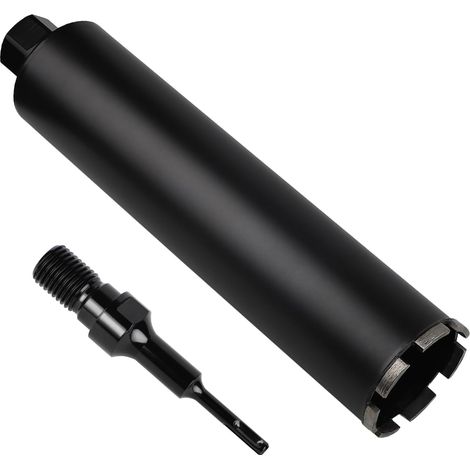 1¼" UNC Couronne Diamant ø152mm avec Adaptateur SDS PLUS, L 420mm, Forage à Humide, Carotteuse pour le Carottage Dans le Béton, la Maçonnerie et la Pierre (1/5)