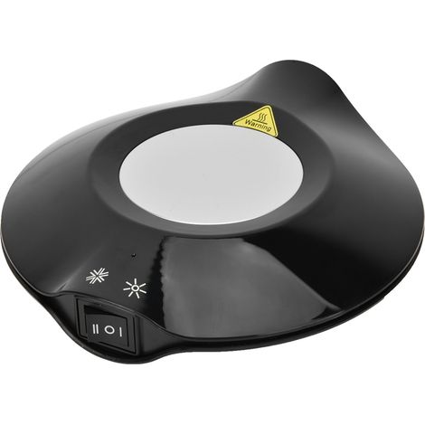Dessous de verre double usage USB pour tasse à café, chaud ou froid, avec alimentation intégrée (noir) (1/5)