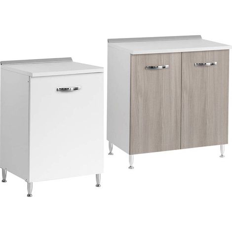 MOBILE BASE PER CUCINE COMPONIBILI L.85 x P.50 x H.85. - 2 ante - col. bianco