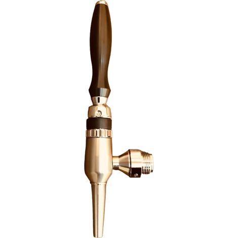 Rubinetto birra - Nordic, in acciaio satinato senza albero compensatore 5/8" + ugello robusto, lunghezza filettatura: 35 mm