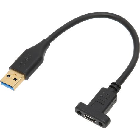 USB 3.0 Stecker auf USB-C Buchse Datenkabel, vergoldet, 20 cm, 5 Gbit/s Geschwindigkeit, aus strapazierfähigem PVC. (1/5)