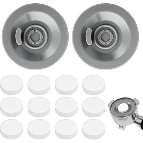 2 Espresso-Reinigungsscheiben und 12 Netto-Reinigungspastillen - Komplettset für die Kaffeemaschine - Kompatibel mit den Espressomaschinen (1/5)