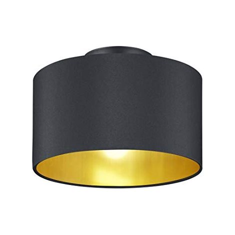 Plafoniera Soffitto Interno 2 Luci 4W Elegante Paralume Nero Oro Hostel GD Trio (1/3)