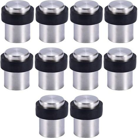 Tope de puerta de suelo de acero inoxidable, 10 unidades, 4,5 cm de diámetro