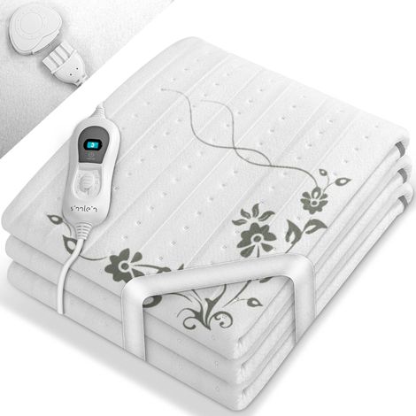 sinnlein Calienta Camas Electrico 150x80cm  Calientacamas Eléctrica Calentador  Manta Eléctrica con Desconexión Automática  Manta Térmica con 3 Niveles de Temperatura