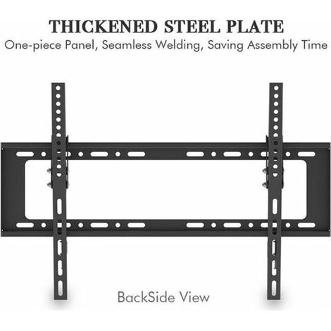 Support Mural TV pour Téléviseurs Plasma Plats/Incurvé de 32 à 70 Pouces, Support Mural Inclinable avec Max VESA 600x400 mm Charge 50 kg Niveau à Bulle Câble (1/5)