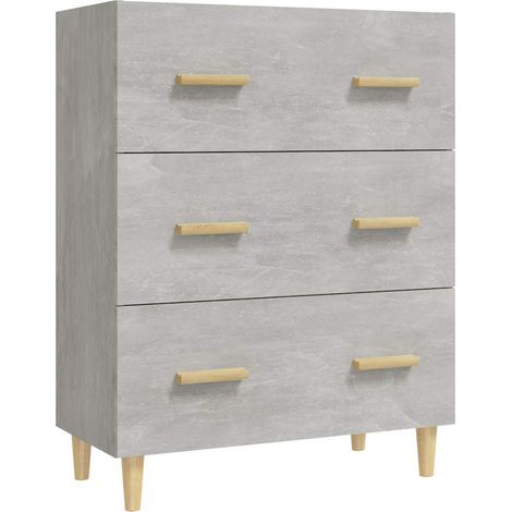 Maison Exclusive - Credenza Grigio Cemento 70x34x90 cm in Legno Multistrato (1/5)