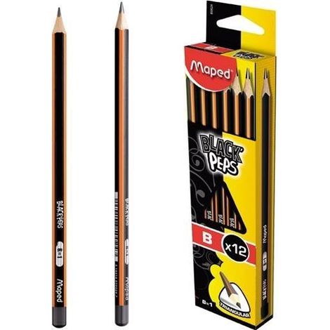 Crayon Blackpeps B (12 pièces) cartographié