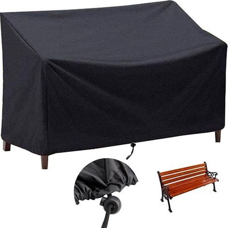 Housse de Banc de Jardin Extérieur, Housse de Protection pour Canapé 2 Places Imperméable, Coupe-Vent, Anti-UV, 210D Oxford Housse de Siège de Banc de Patio (134 x 66 x 89cm) (1/5)