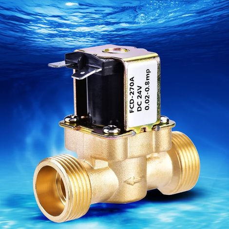 Tonysa – 3/4"-Magnetventil aus Messing, stromlos geschlossen, 24 V DC – Durchflussmenge bis zu 32 l/min – Korrosionsbeständig – Für präzise Wassersteuerung (1/5)