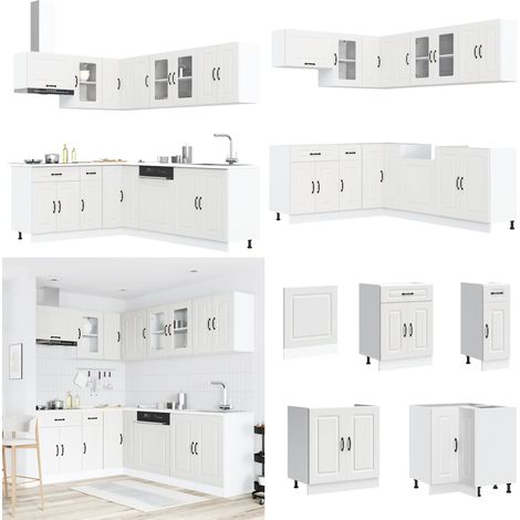 vidaXL 11-tlg. Küchenschrank-Set Kalmar Weiß Holzwerkstoff (1/5)