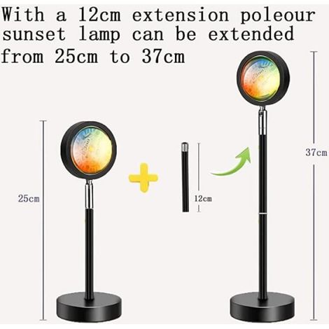 Lampe décorative - Sunset - Lampe Coucher de Soleil - 24 Couleurs - Télécommande - LED USB (1/4)