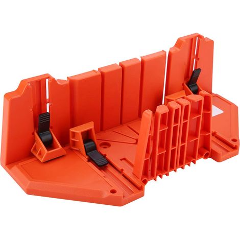 Boîte à Onglets de Serrage en Plastique, 35,6 cm, avec Pince pour Scie à Main, Outil de Coupe du Bois (1/5)