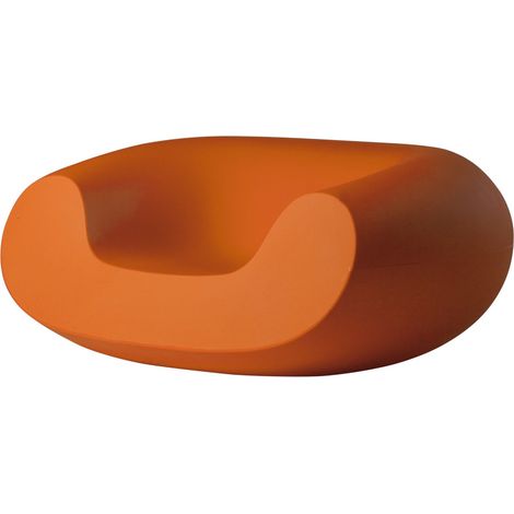 Chubby Arancione originale slide di design per giardino esterno interno colorata moderna polietilene made in Italy sedia seduta poltrona