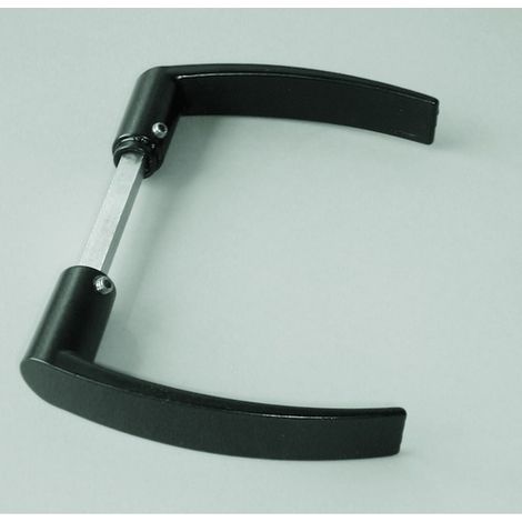 Béquille double DAC aluminium noir 2 portées carré de 6 x 80 mm - DUBOIS INDUSTRIES