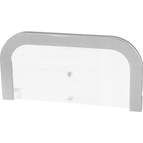 Durchreiche für 4 - 5,5 mm Glasstärke, 300 x 152 mm, Kunststoff hellgrau