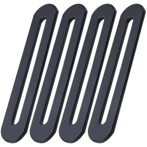 Pattes de Fixations 155 x 19mm Patte de Fixation Noir en Acier Inoxydable Pattes D'assemblage pour Réparation Connexion Fixations Meubles 4PCS (4, 15519mm) (1/4)