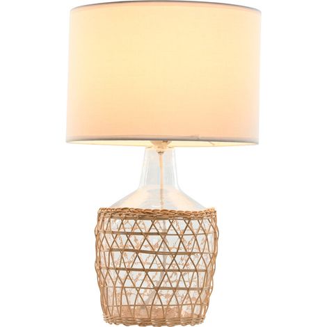 Lampara Sobremesa Cristal Cuerda 28X28X45 (1/5)