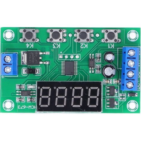 Circuit imprimé monocanal avec temporisateur de déclenchement, module de commande à tube MOS, relais 7-24 V (1/5)