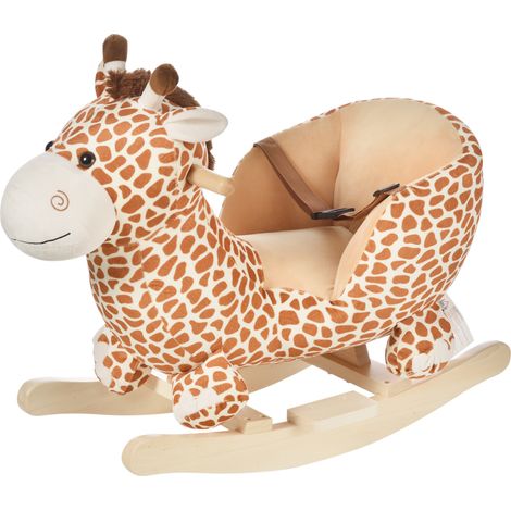 Irovami Cheval à bascule pour enfants, girafe, ceinture de sécurité, jouet pour tout-petits et bébés (1/5)