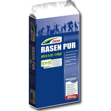 Cuxin DCM engrais pour gazon Rasen PUR 25 kg engrais professionnel, engrais pour gazon de sport, engrais d’été