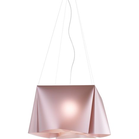 Lampadario a sospensione cinque luci luci WANDA in Polilux Rosa diametro 59x h31 cm (1/2)