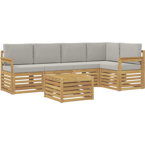 Conjunto de sofás de exterior 6 uds. 5 plaza vidaXL (1/5)