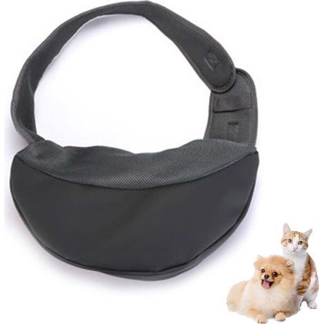 Haustiertragetasche, atmungsaktive Schultertasche aus Netzgewebe für Haustiere, verstellbarer, gepolsterter Gurt, Vordertasche, einzelne Schultertasche für Hunde (1/5)