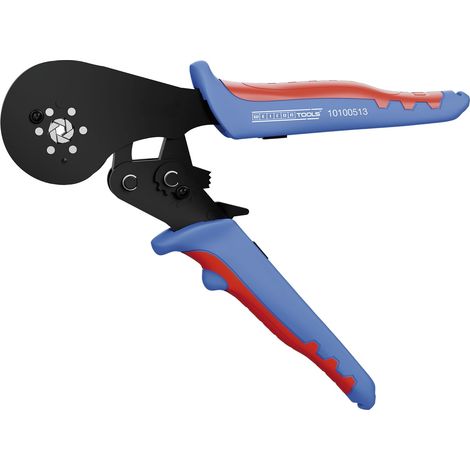 WEICON Crimpzange selbsteinstellend, Crimpwerkzeug Aderendhülsen Presszange, prozesssicher, Chrom-Vanadin-Elektrostahl, 222 mm, brüniert
