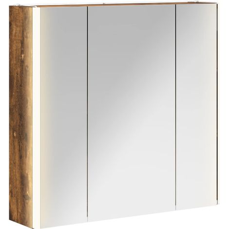 Maison Exclusive - Badezimmerspiegelschrank Geräucherte Eiche